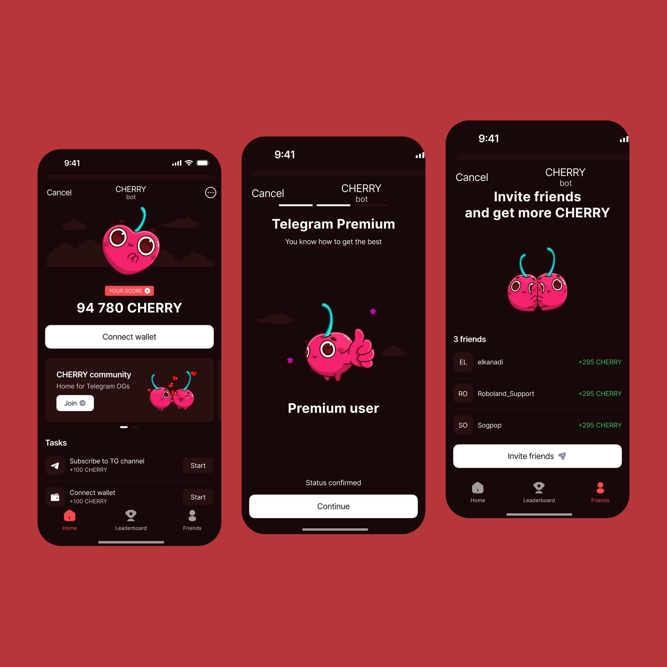 CHERRY Rewards — Wachstumsplattform für Telegram