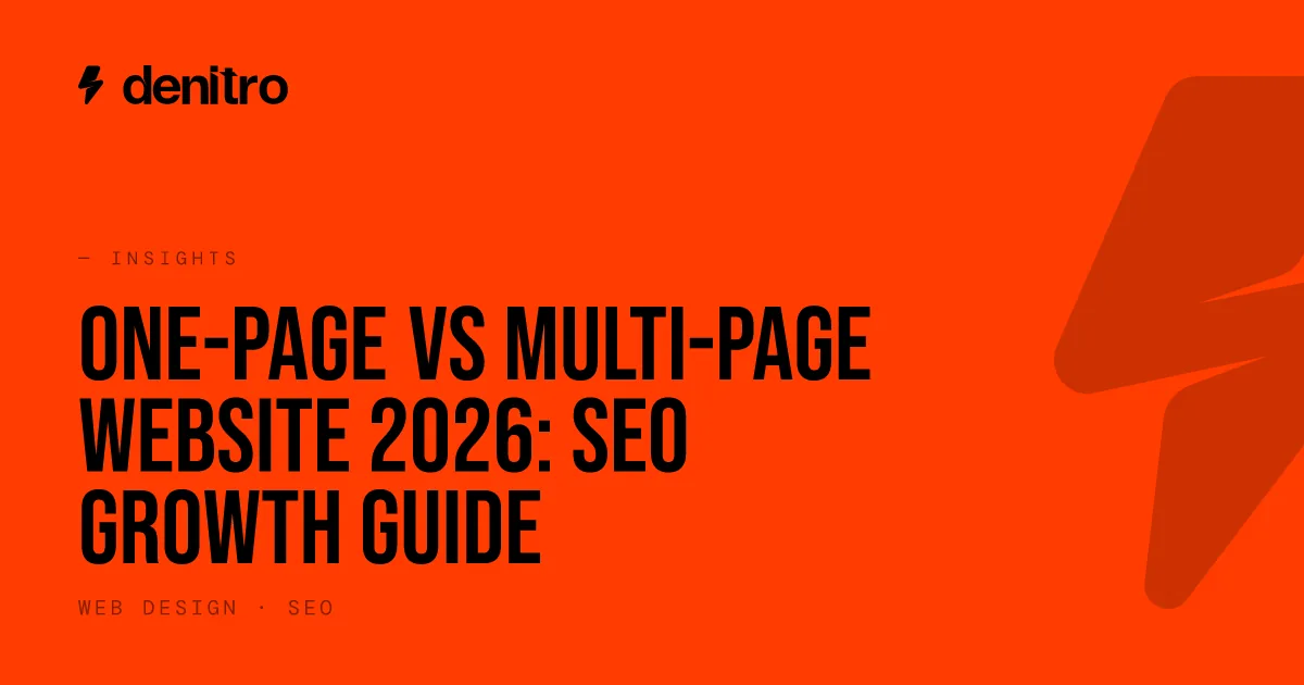 One-Page vs Multi-Page Website 2026: SEO Growth Guide